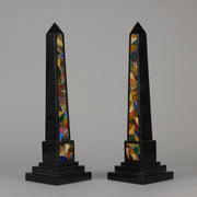 Pietra Dura Ashford Marble Obelisks