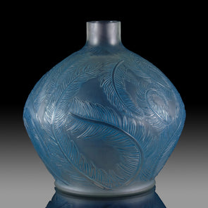 Rene Lalique Plumes Vase - Rene Lalique Glass - Lalique Glass for Sale - Hickmet Fine Arts