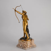 Art deco figurines – Diana with Hound – Prof Poertzel - Antique Bronze - Art Deco Sculpture - Bronze statues for sale - art deco statues 1930s - art deco bronze figurines - antique bronze figures - bronze figurines for sale - Art Deco Bronze - genuine art deco figurines - Art Deco Bronze Lady - Antique bronze statues - Antique bronze sculptures for sale - Art Deco sculptures for sale – Hickmet Fine Arts