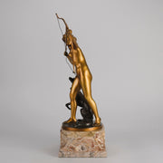 Art deco figurines – Diana with Hound – Prof Poertzel - Antique Bronze - Art Deco Sculpture - Bronze statues for sale - art deco statues 1930s - art deco bronze figurines - antique bronze figures - bronze figurines for sale - Art Deco Bronze - genuine art deco figurines - Art Deco Bronze Lady - Antique bronze statues - Antique bronze sculptures for sale - Art Deco sculptures for sale – Hickmet Fine Arts