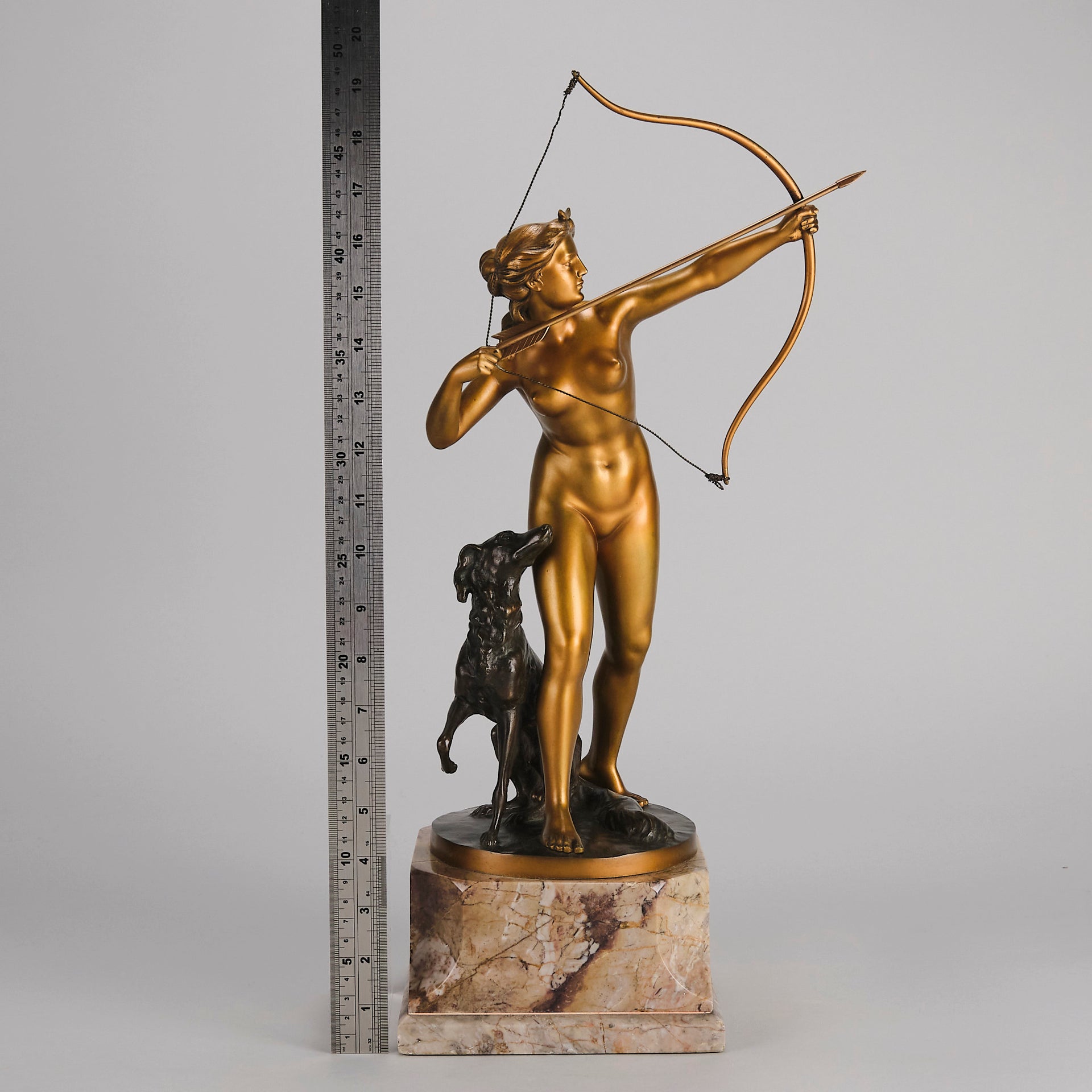 Art deco figurines – Diana with Hound – Prof Poertzel - Antique Bronze - Art Deco Sculpture - Bronze statues for sale - art deco statues 1930s - art deco bronze figurines - antique bronze figures - bronze figurines for sale - Art Deco Bronze - genuine art deco figurines - Art Deco Bronze Lady - Antique bronze statues - Antique bronze sculptures for sale - Art Deco sculptures for sale – Hickmet Fine Arts