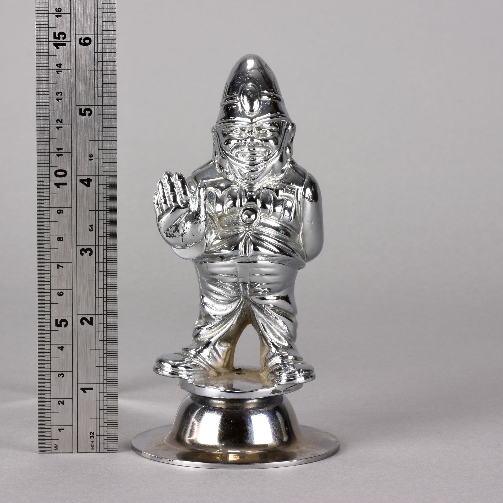 Policeman Car Mascot - Silver Plated - Hickmet Fine Arts