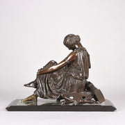 James Pradier Bronze - Seated Sappho - Hickmet Fine Arts 