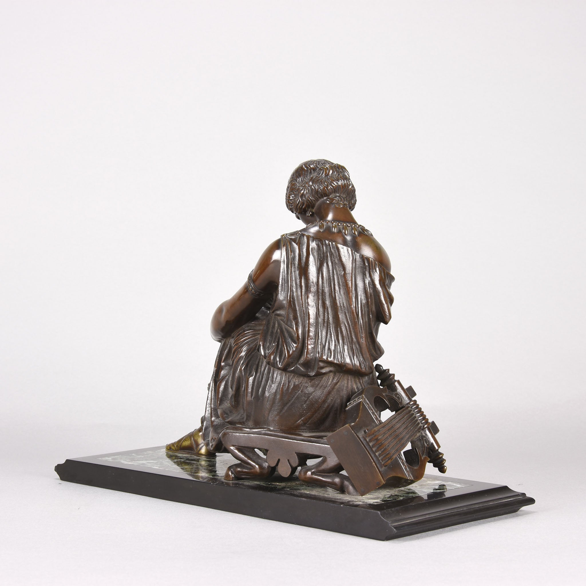 James Pradier Bronze - Seated Sappho - Hickmet Fine Arts