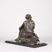 James Pradier Bronze - Seated Sappho - Hickmet Fine Arts 