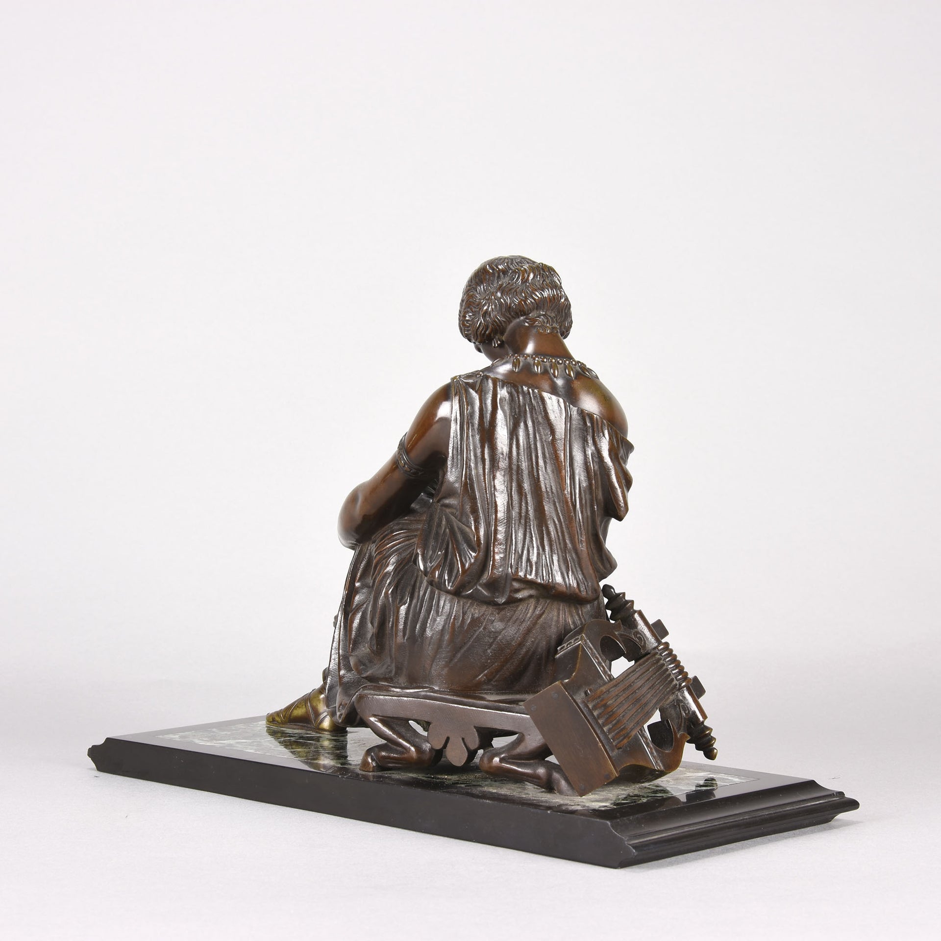 James Pradier Bronze - Seated Sappho - Hickmet Fine Arts 