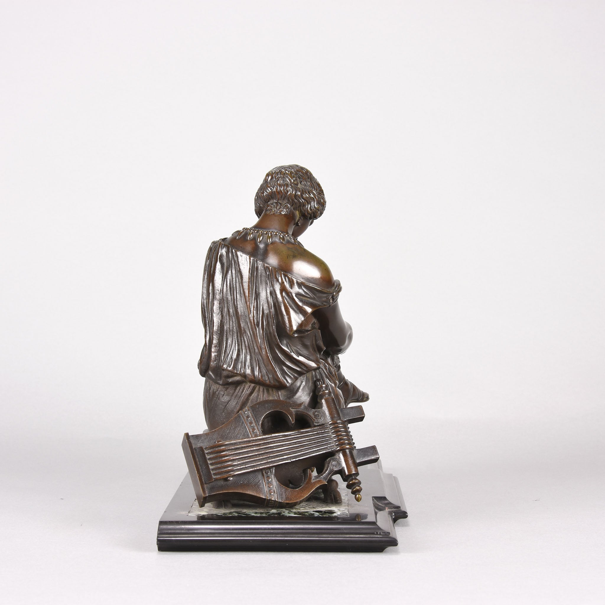 James Pradier Bronze - Seated Sappho - Hickmet Fine Arts