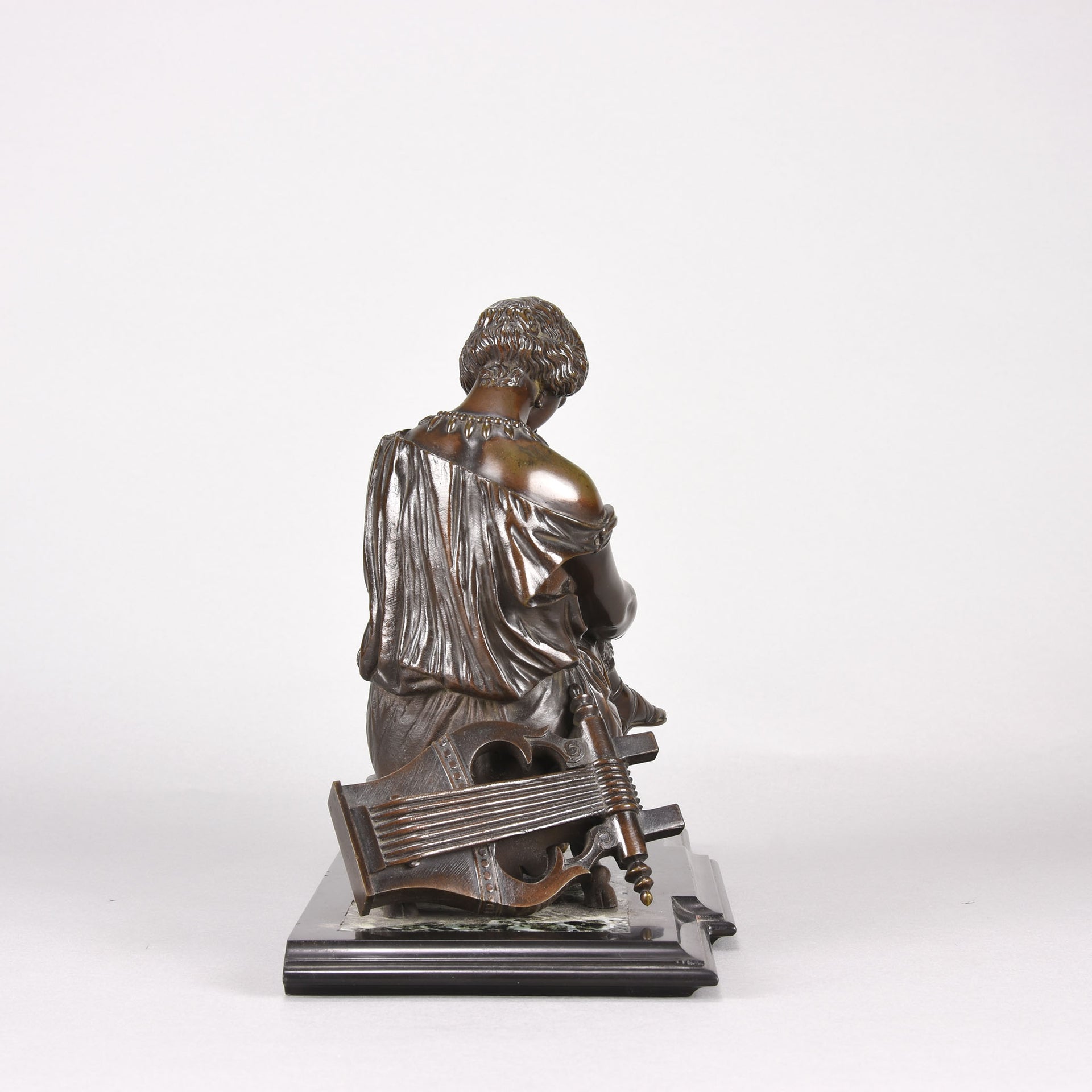 James Pradier Bronze - Seated Sappho - Hickmet Fine Arts 