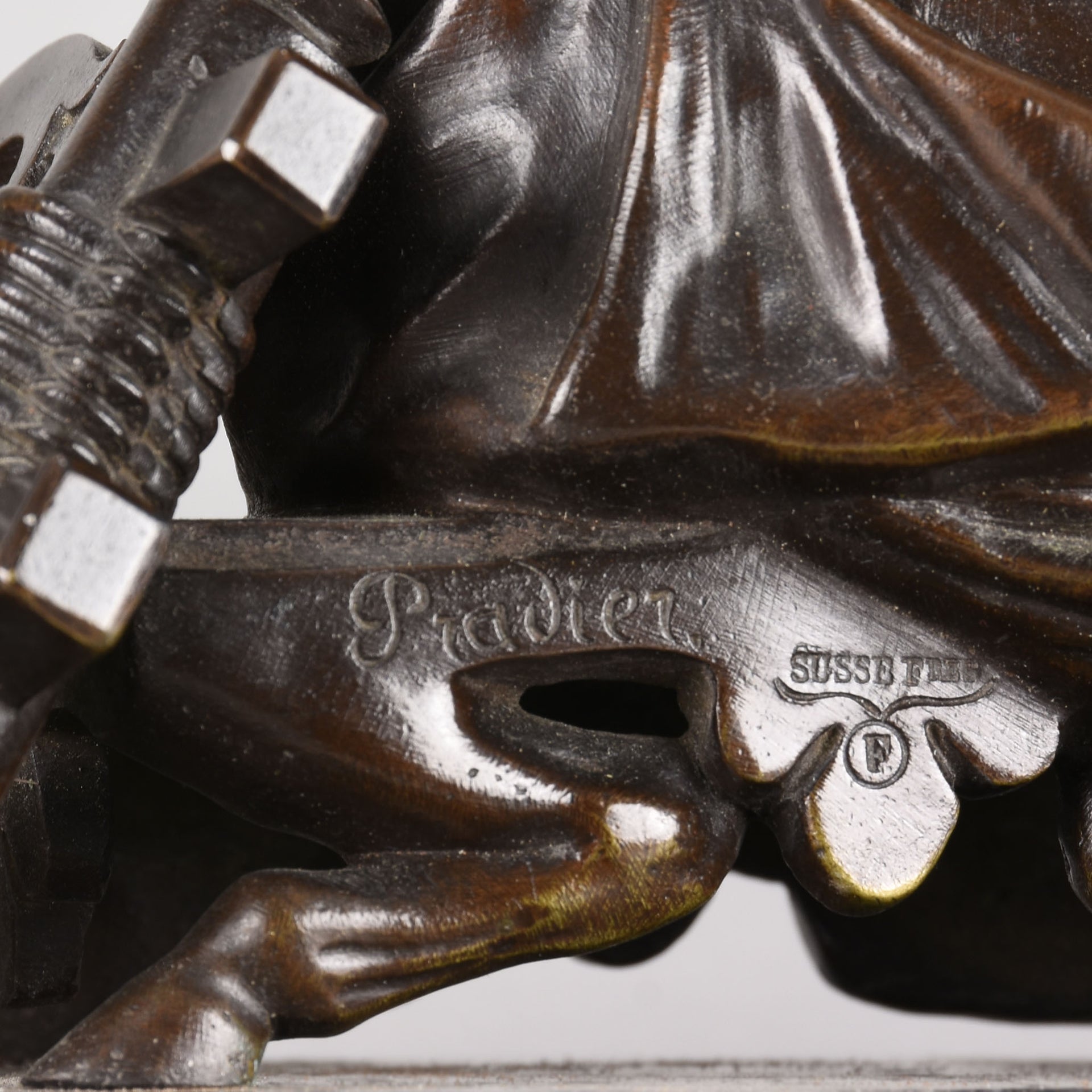 James Pradier Bronze - Seated Sappho - Hickmet Fine Arts 