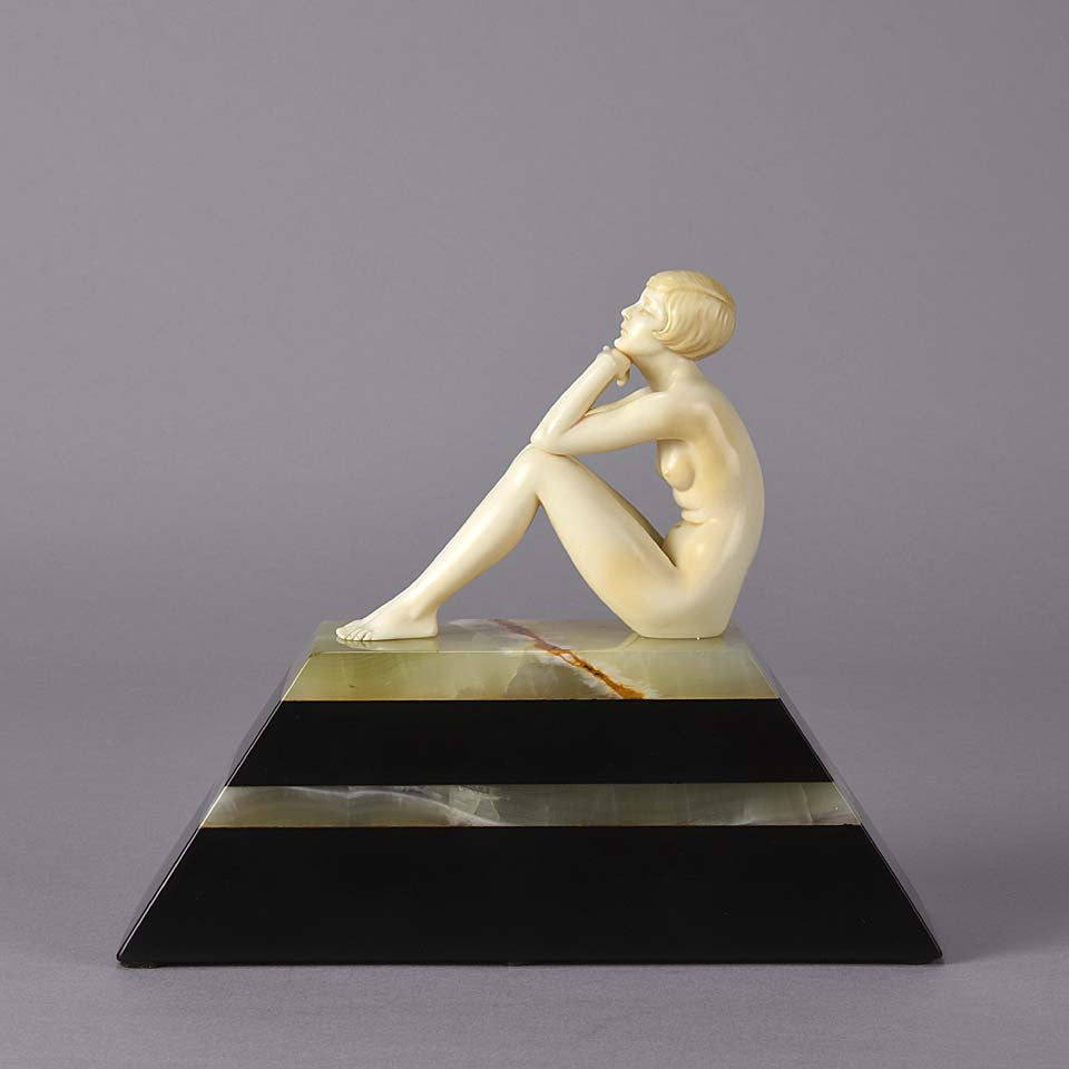 Ferdinand Preiss Thoughts - Art Deco Sculpture - Hickmet Fine Arts 