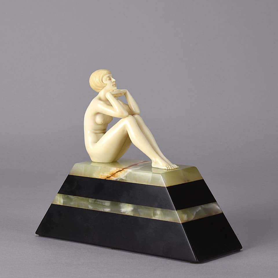 Ferdinand Preiss Thoughts - Art Deco Sculpture - Hickmet Fine Arts 