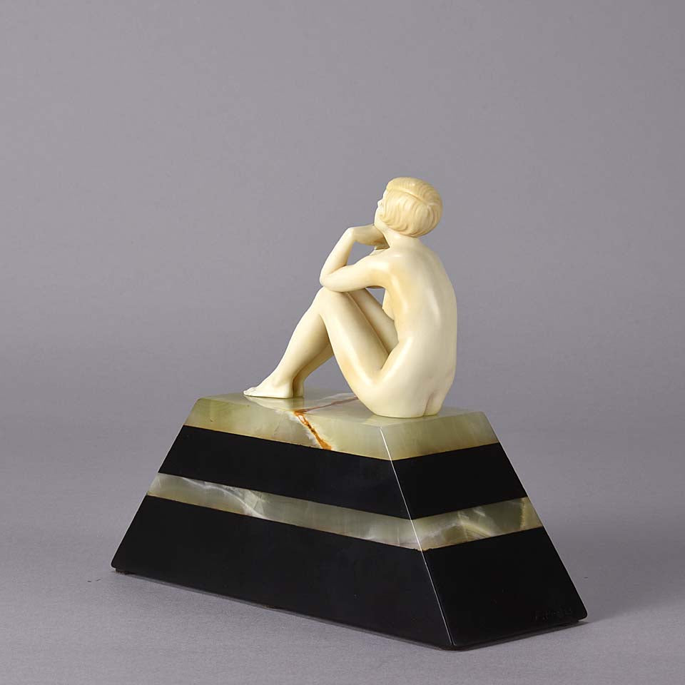 Ferdinand Preiss Thoughts - Art Deco Sculpture - Hickmet Fine Arts 