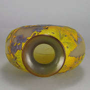 Emile Gallé Art Nouveau Glass Vase -  Raisins Soufflé Vase 