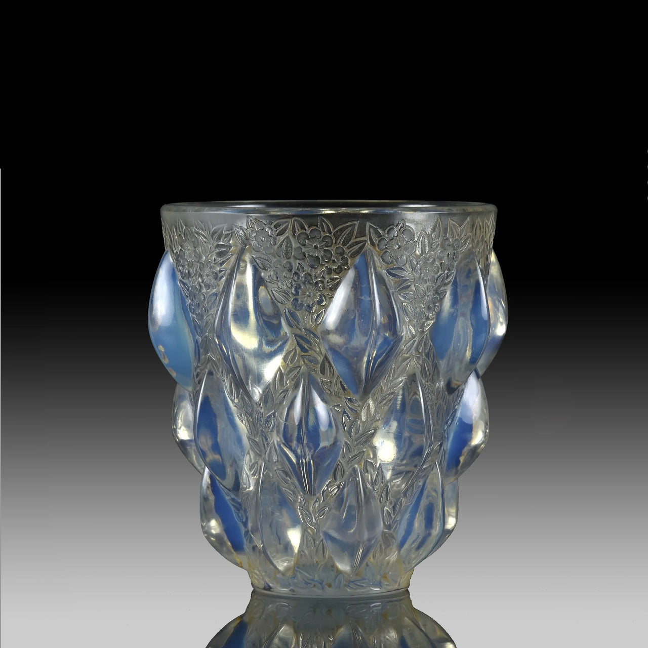 Lalique Vase - Art Deco Glass - Rampillon - Lalique for sale - Lalique Glass for sale - Rene Lalique Glass - Hickmet Fine Arts