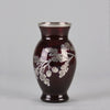 American Glass Floral Silvered Vase