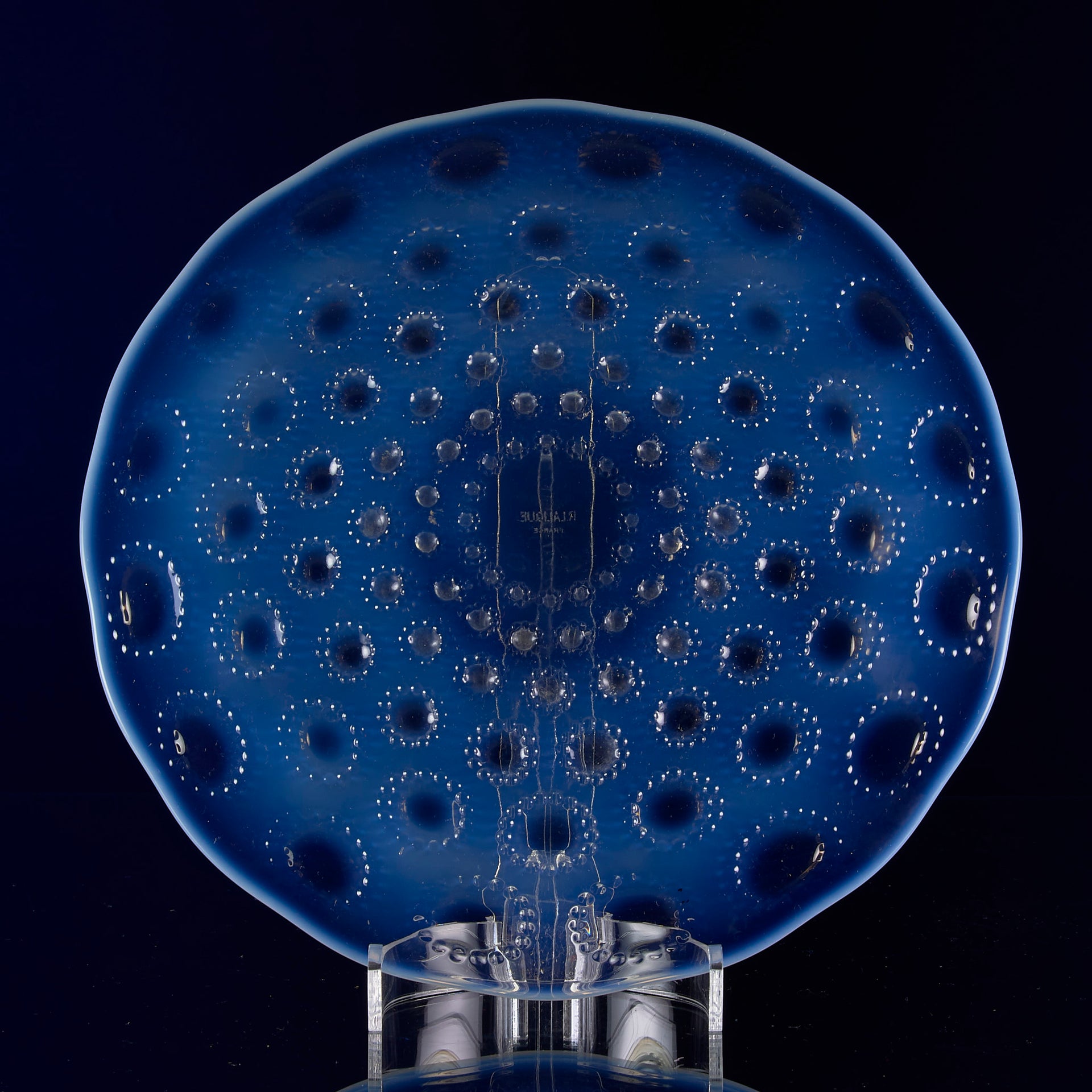 Art Deco Glass - Lalique plate - Asters No.2 - Lalique for sale - Lalique Glass for sale - Rene Lalique Glass - Hickmet Fine Arts
