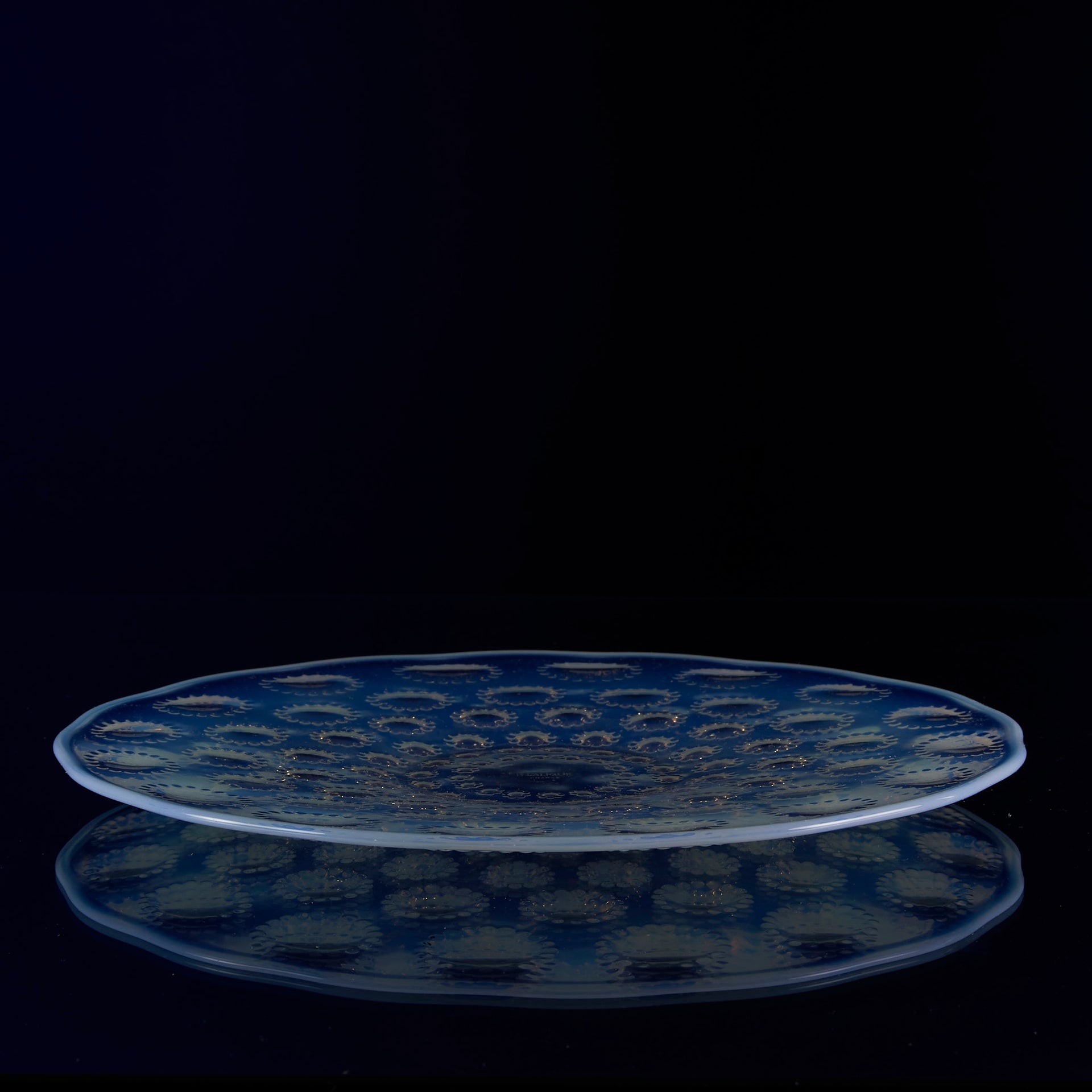 Art Deco Glass - Lalique plate - Asters No.2 - Lalique for sale - Lalique Glass for sale - Rene Lalique Glass - Hickmet Fine Arts