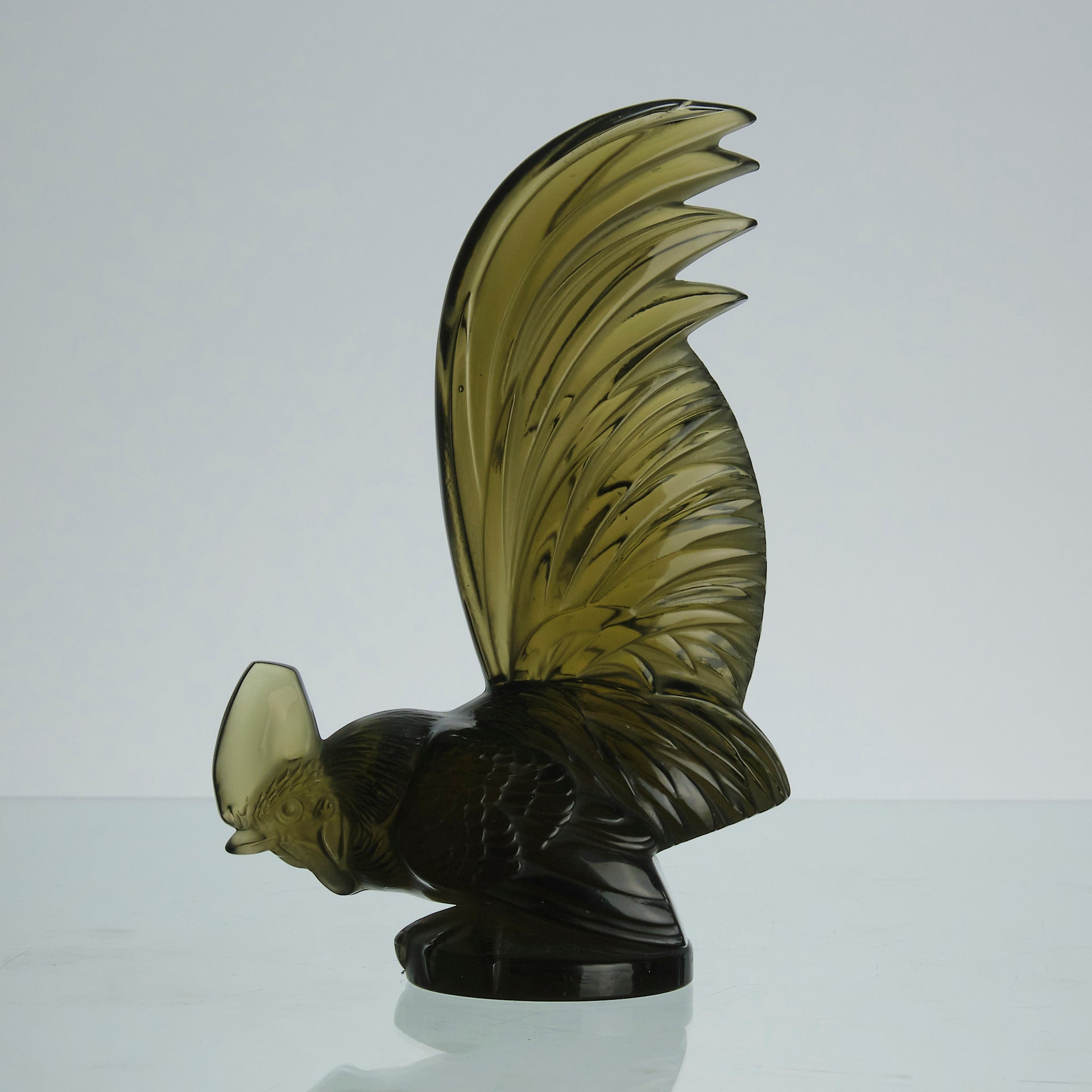 Coq Nain - lalique car mascot - Art Deco Glass - Hickmet Fine Arts