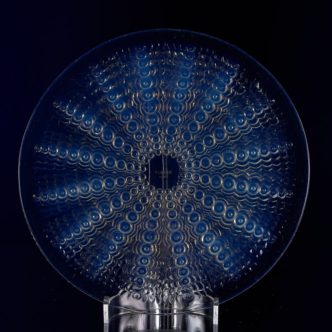 Art Deco Glass - Lalique Plate - Oursins - Lalique for sale - Lalique Glass for sale - Rene Lalique Glass - Hickmet Fine Arts