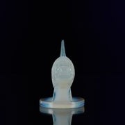 Perche Car Mascot by René Lalique a 20th Century Art Deco opalescent glass car mascot modelled as a swimming perch with excellent surface detail and deep sky blue colour