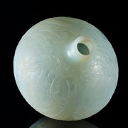 Plumes an exquisite early 20th Century French Art Deco opalescent glass vase by Rene Lalique with a striking floating feather design with a sky blue colour