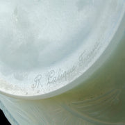 Plumes an exquisite early 20th Century French Art Deco opalescent glass vase by Rene Lalique with a striking floating feather design with a sky blue colour