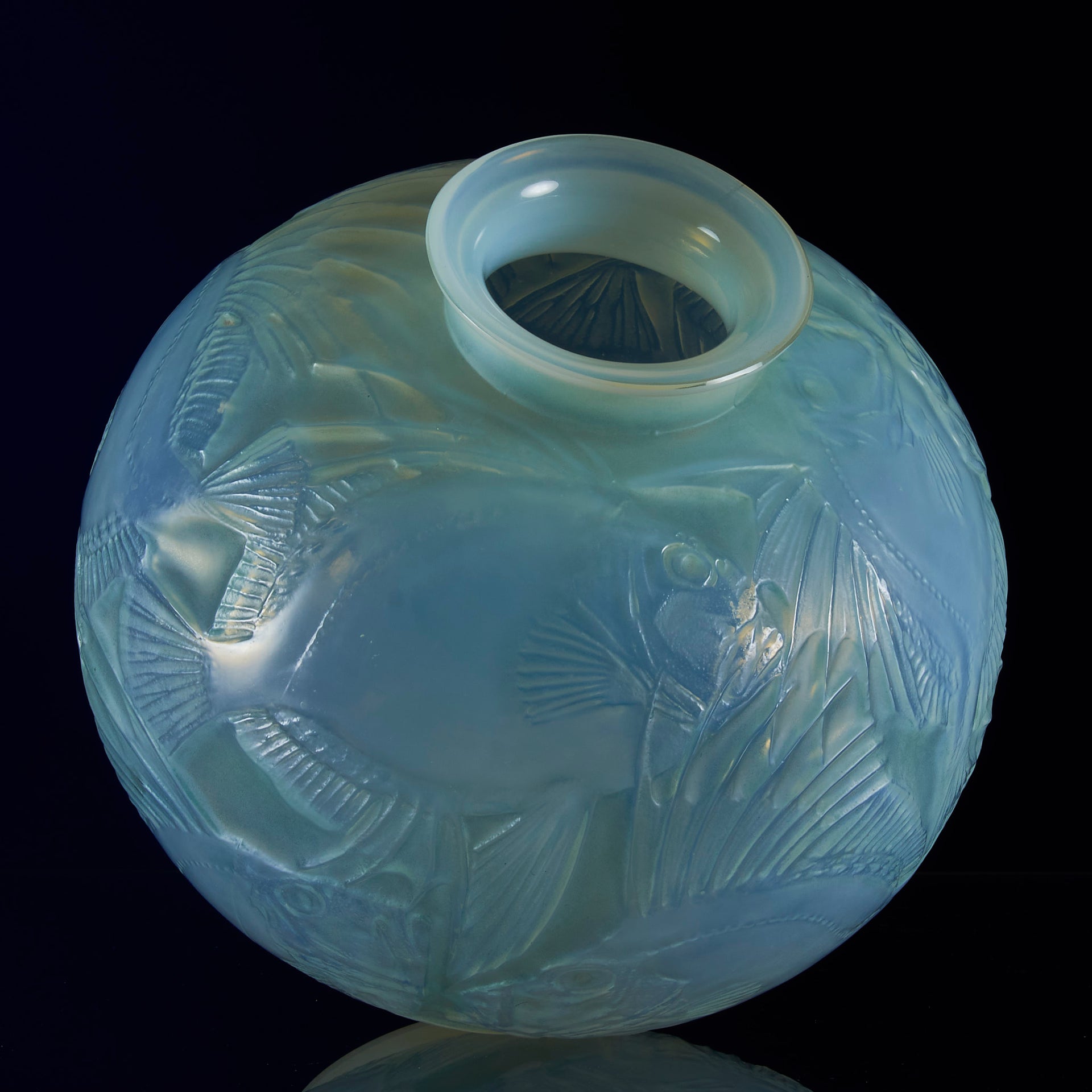 Rene lalique poissons vase - Lalique for sale - Lalique Glass for Sale - Rene Lalique Glass - Hickmet Fine Arts