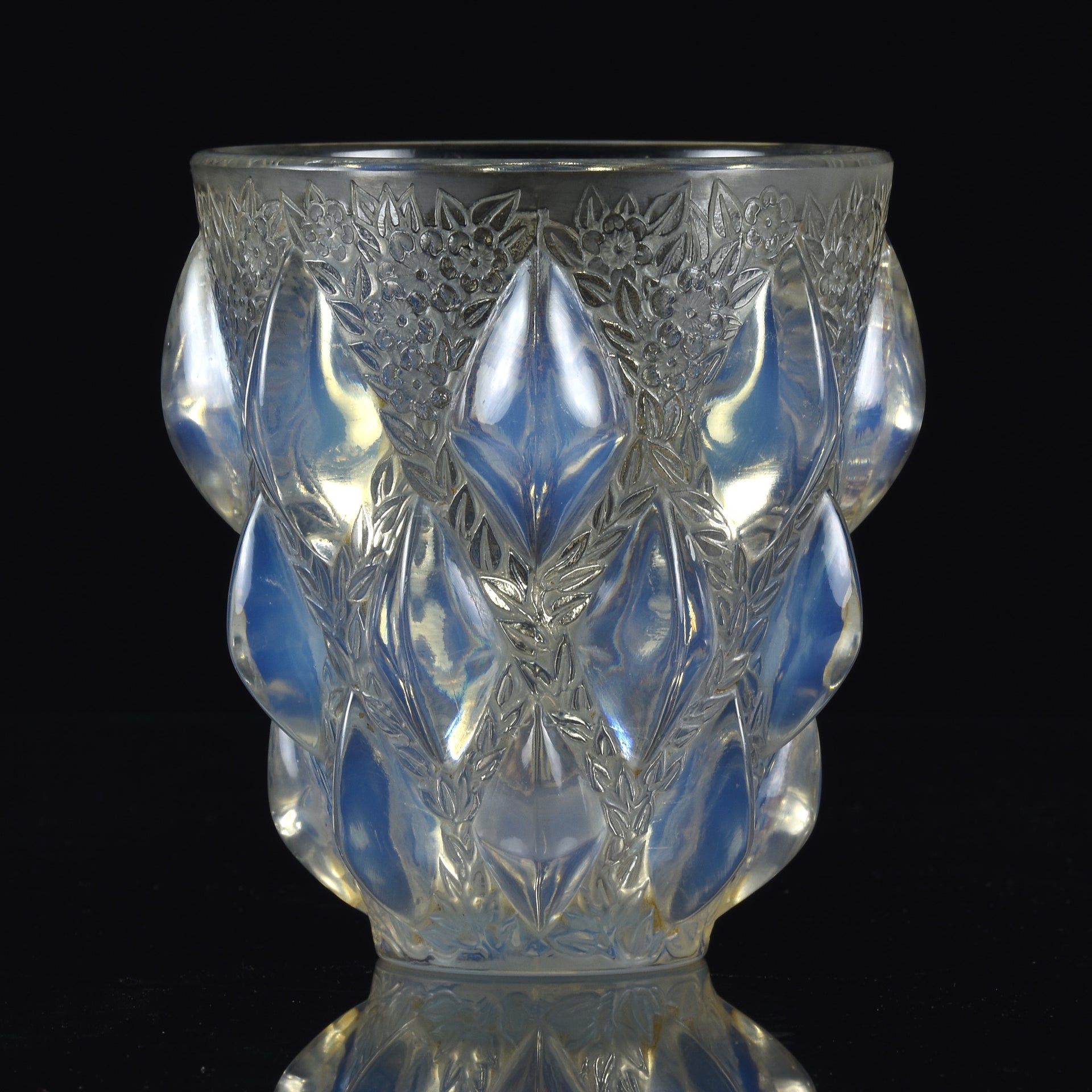 Lalique Vase - Art Deco Glass - Rampillon - Lalique for sale - Lalique Glass for sale - Rene Lalique Glass - Hickmet Fine Arts
