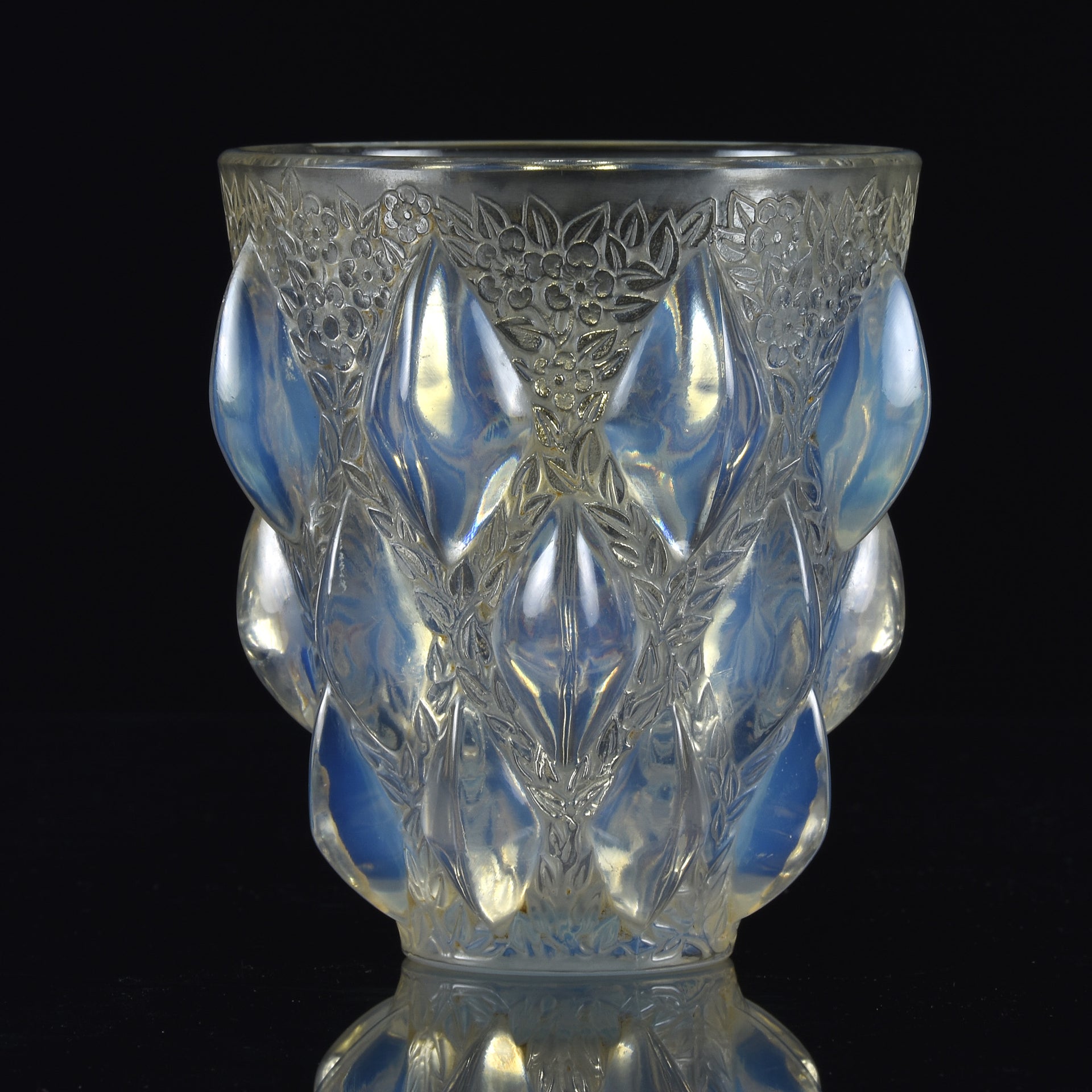 Lalique Vase - Art Deco Glass - Rampillon - Lalique for sale - Lalique Glass for sale - Rene Lalique Glass - Hickmet Fine Arts