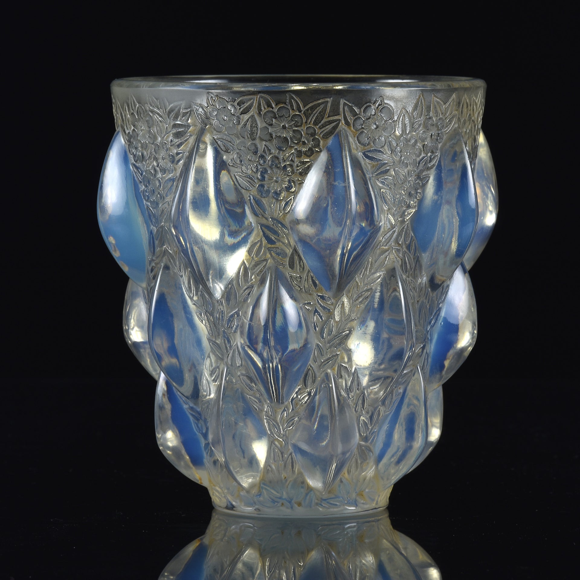 Lalique Vase - Art Deco Glass - Rampillon - Lalique for sale - Lalique Glass for sale - Rene Lalique Glass - Hickmet Fine Arts