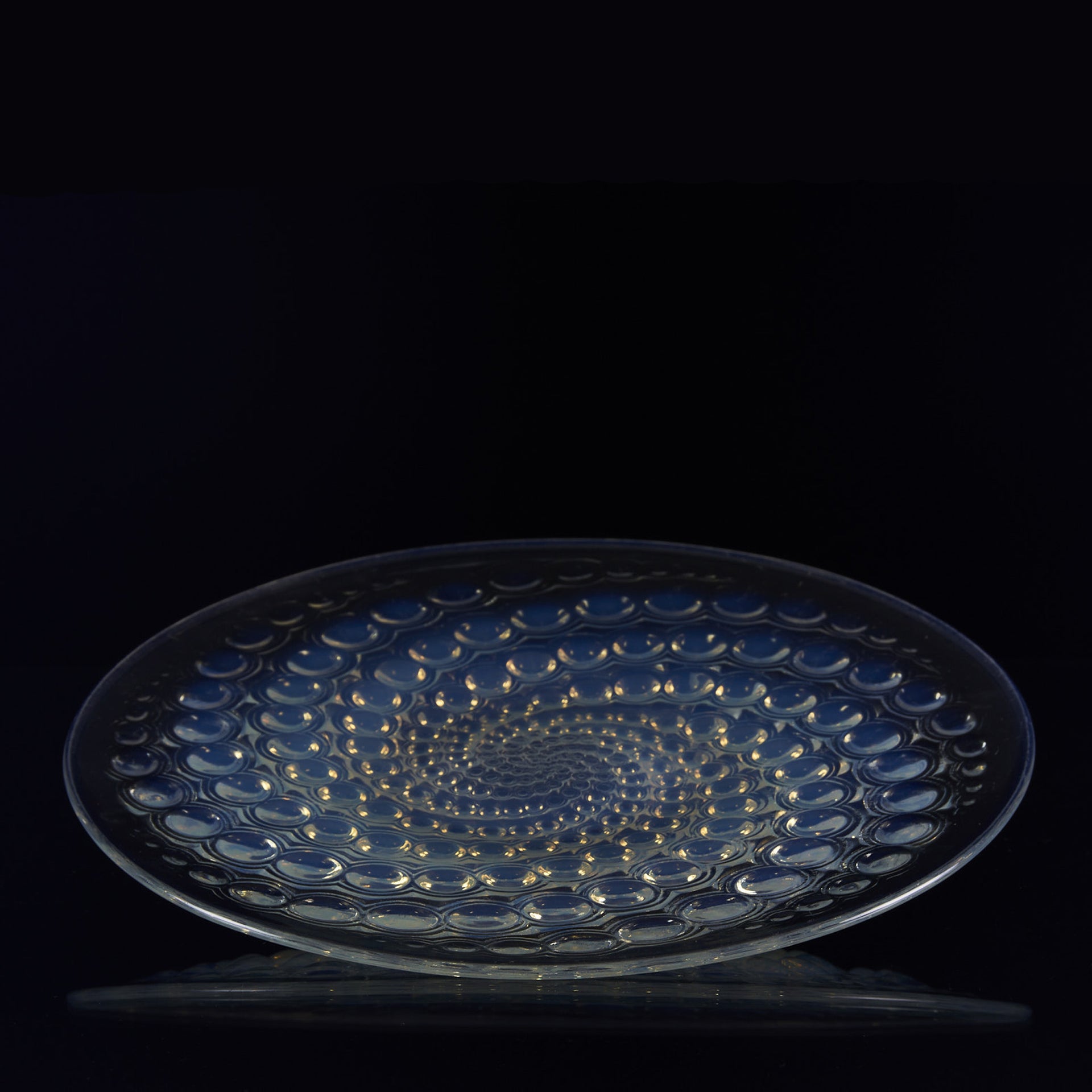 Art Deco Glass - Volutes - Lalique Plate -  Lalique for sale - Lalique Glass for Sale - Rene Lalique Glass - Hickmet Fine Arts