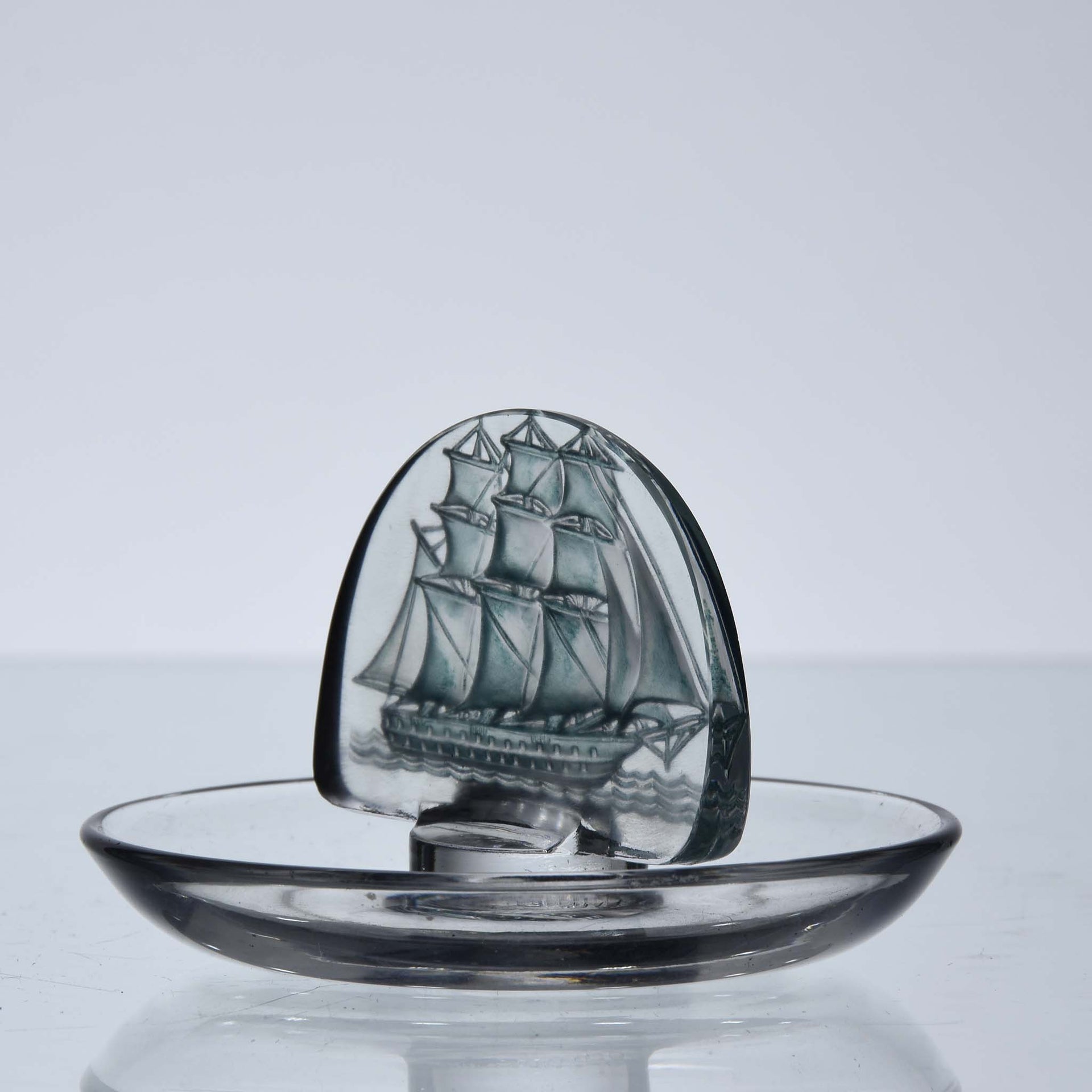 Rene Lalique Glass Caravelle Blue - Lalique Pintray - Hickmet Fine Arts