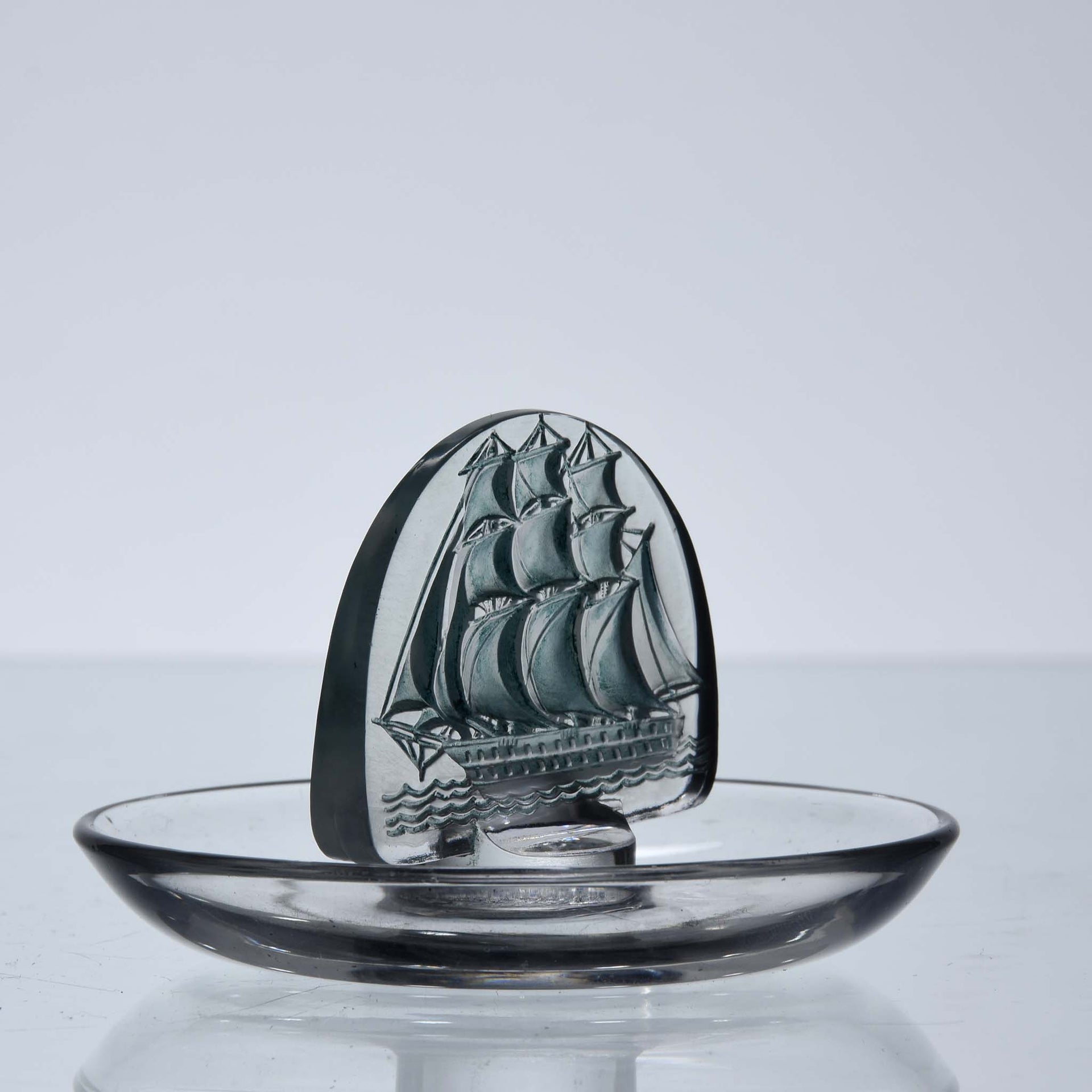 Rene Lalique Glass Caravelle Blue - Lalique Pintray - Hickmet Fine Arts