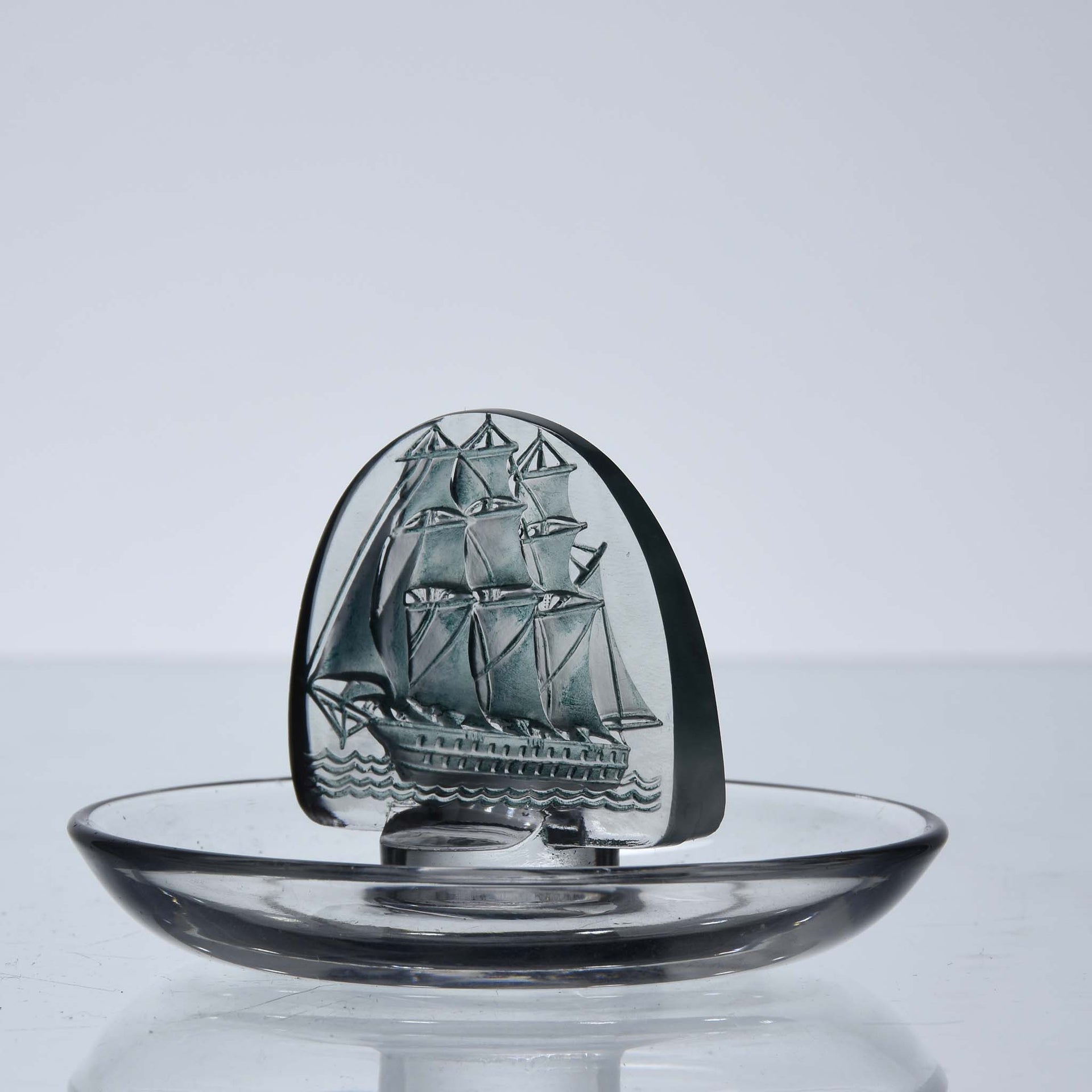 Rene Lalique Glass Caravelle Blue - Lalique Pintray - Hickmet Fine Arts
