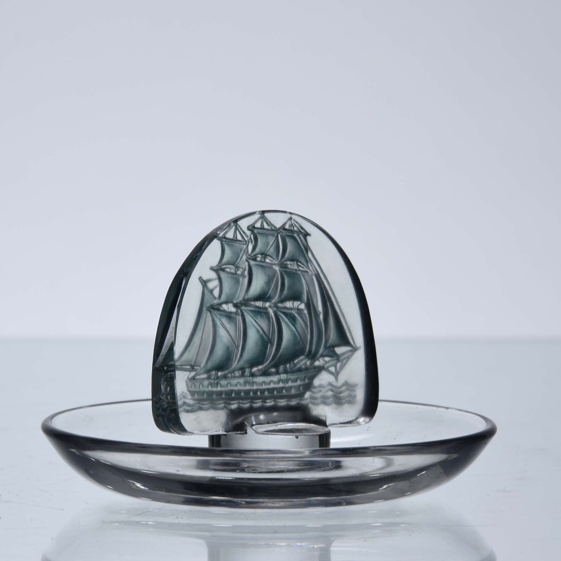 Rene Lalique Glass Caravelle Blue - Lalique Pintray - Hickmet Fine Arts