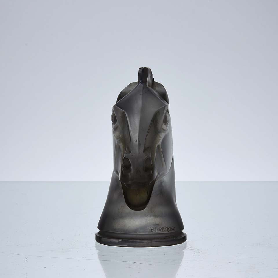 Longchamp Art Deco Glass Car Mascot by Rene Lalique 