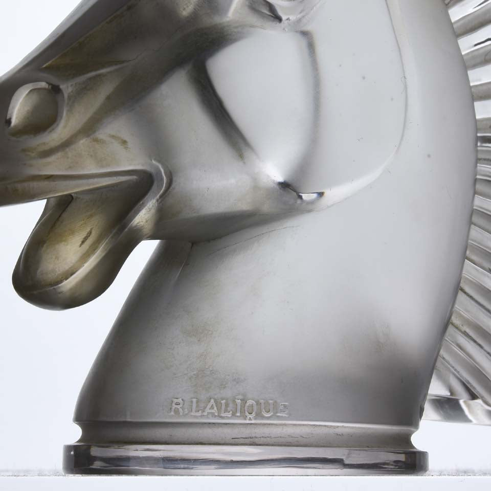 Longchamp Art Deco Glass Car Mascot by Rene Lalique 