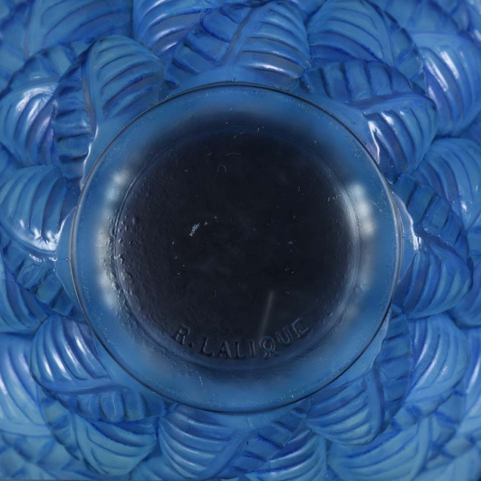 René Lalique Moissac Vase - Opalescent Glass Vase - Hickmet Fine Arts