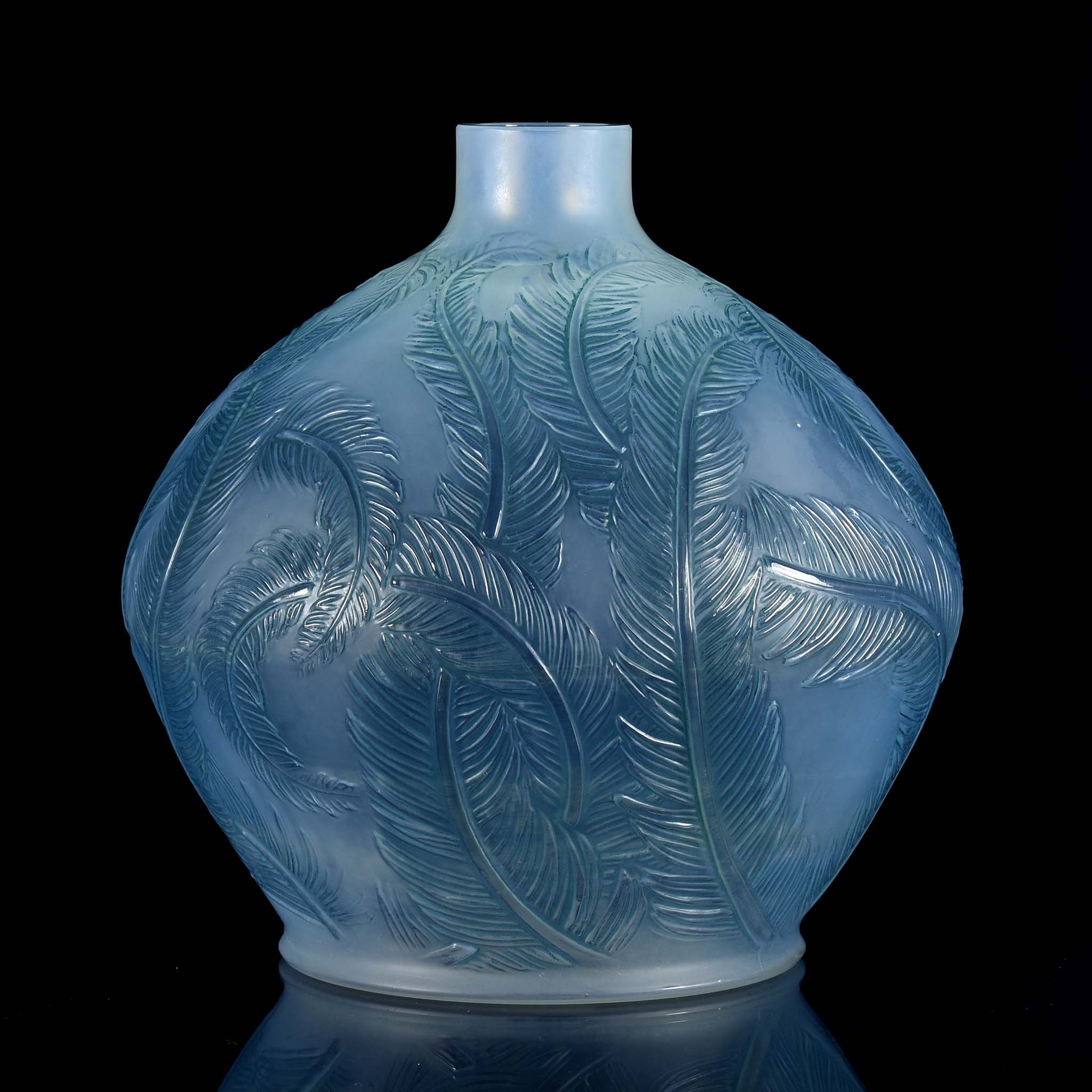Rene Lalique Plumes - Lalique Plumes Vase - Hickmet Fine Arts