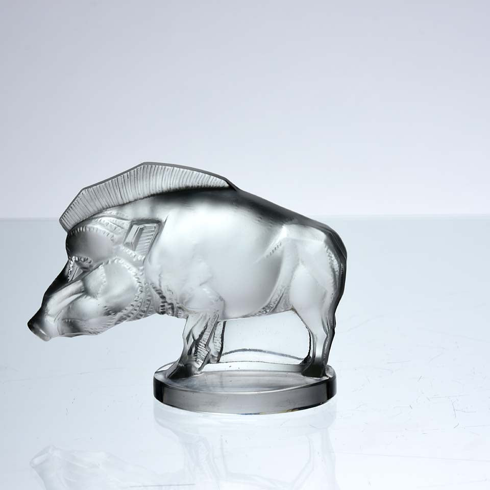 Lalique Car Mascot - Sanglier - Art Deco Glass - Hickmet Fine Arts
