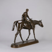 Bonheur bronze horse and jockey