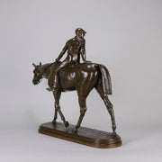 Bonheur bronze horse and jockey