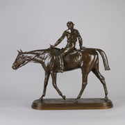 Bonheur bronze horse and jockey