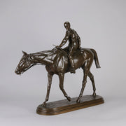 Bonheur bronze horse and jockey