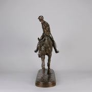 Bonheur bronze horse and jockey