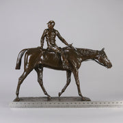 Bonheur bronze horse and jockey