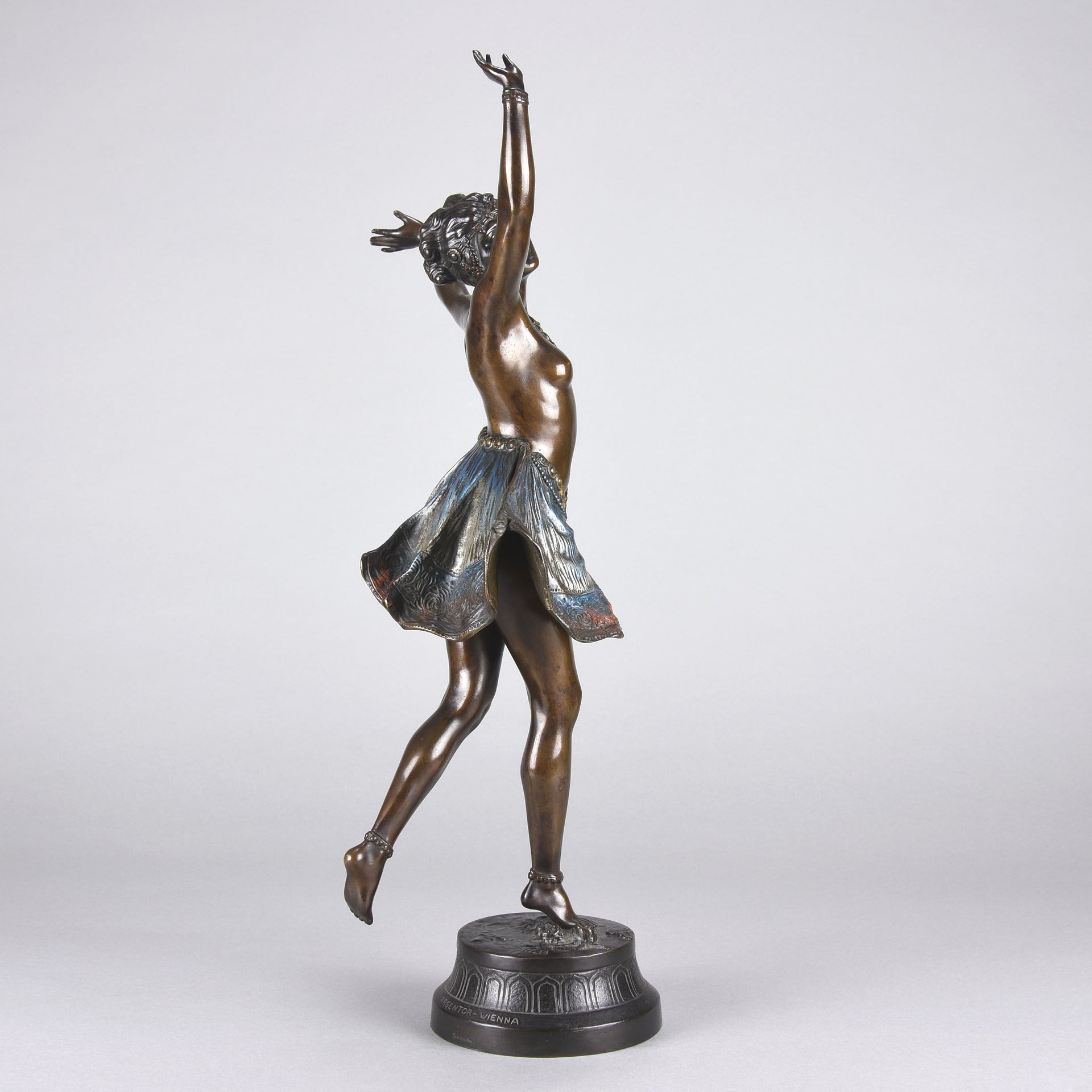 Antique Bronze - Vienna Bronze - Butterfly Dancer - Richard Thuss Bronze - Hickmet Fine Arts
