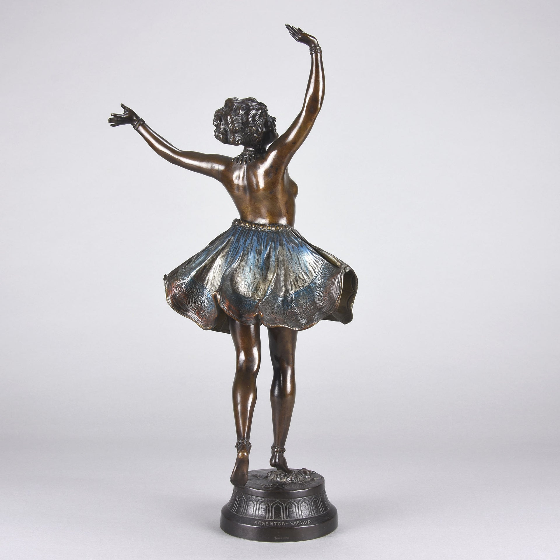 Antique Bronze - Vienna Bronze - Butterfly Dancer - Richard Thuss Bronze - Hickmet Fine Arts