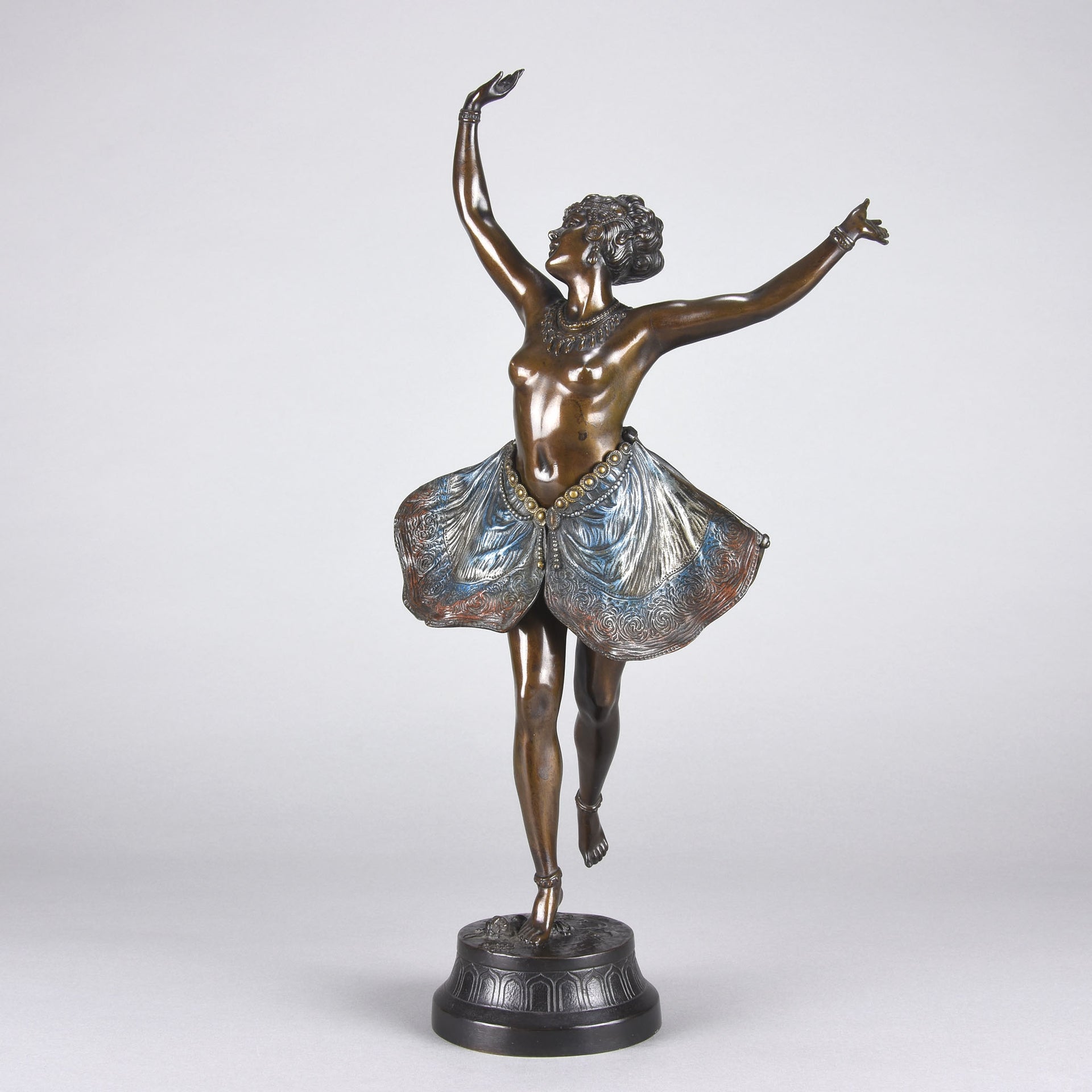 Antique Bronze - Vienna Bronze - Butterfly Dancer - Richard Thuss Bronze - Hickmet Fine Arts