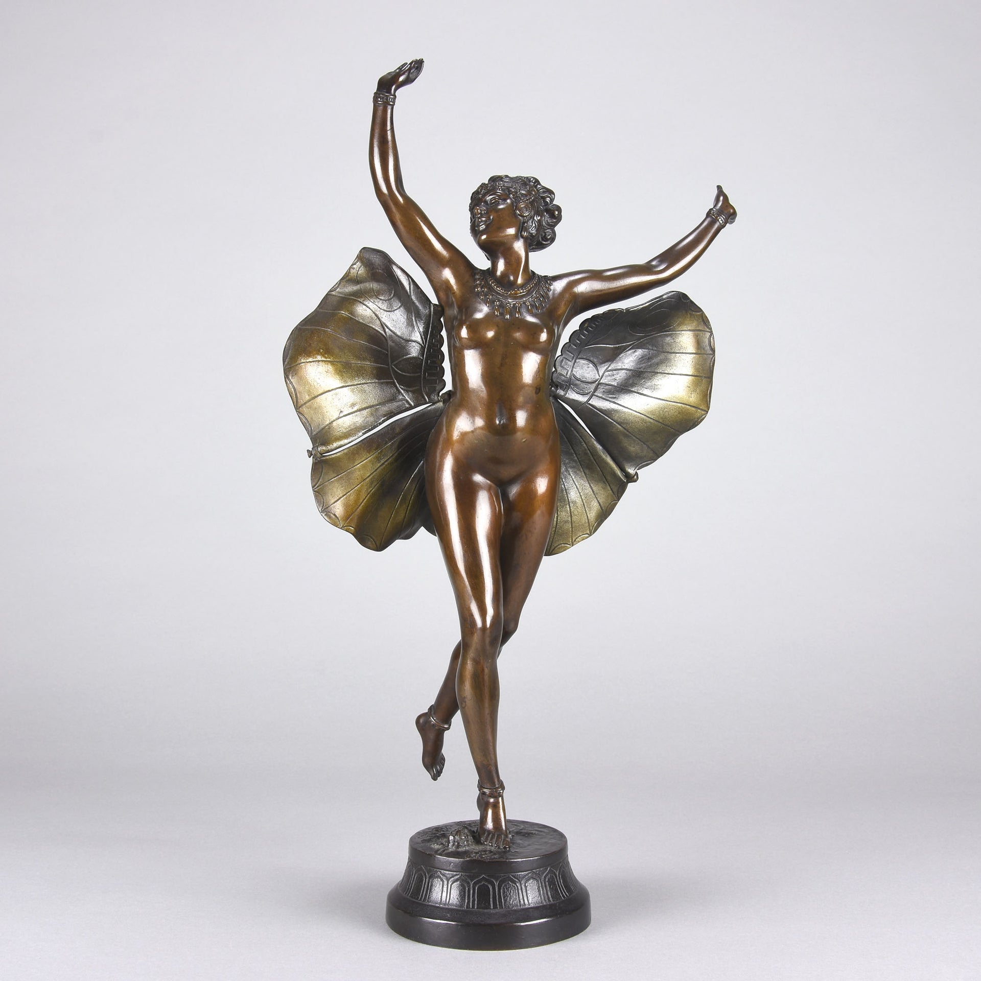 Antique Bronze - Vienna Bronze - Butterfly Dancer - Richard Thuss Bronze - Hickmet Fine Arts